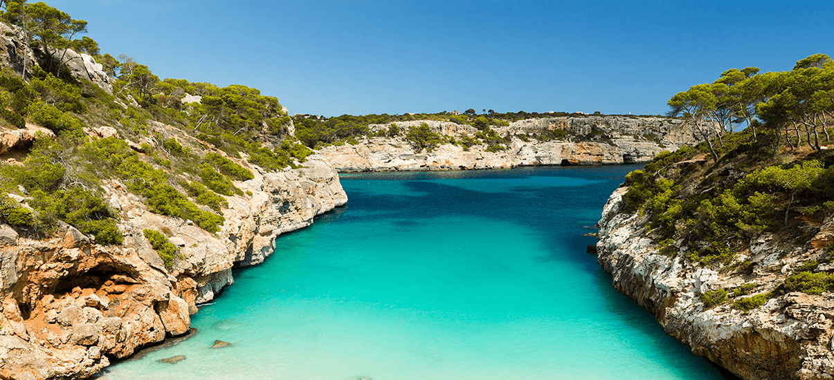foto de uma das praias de maiorca